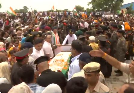 Massive crowd paying respect to Aashish