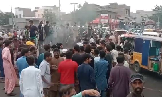 Protest at Faisalabad, Pakistan