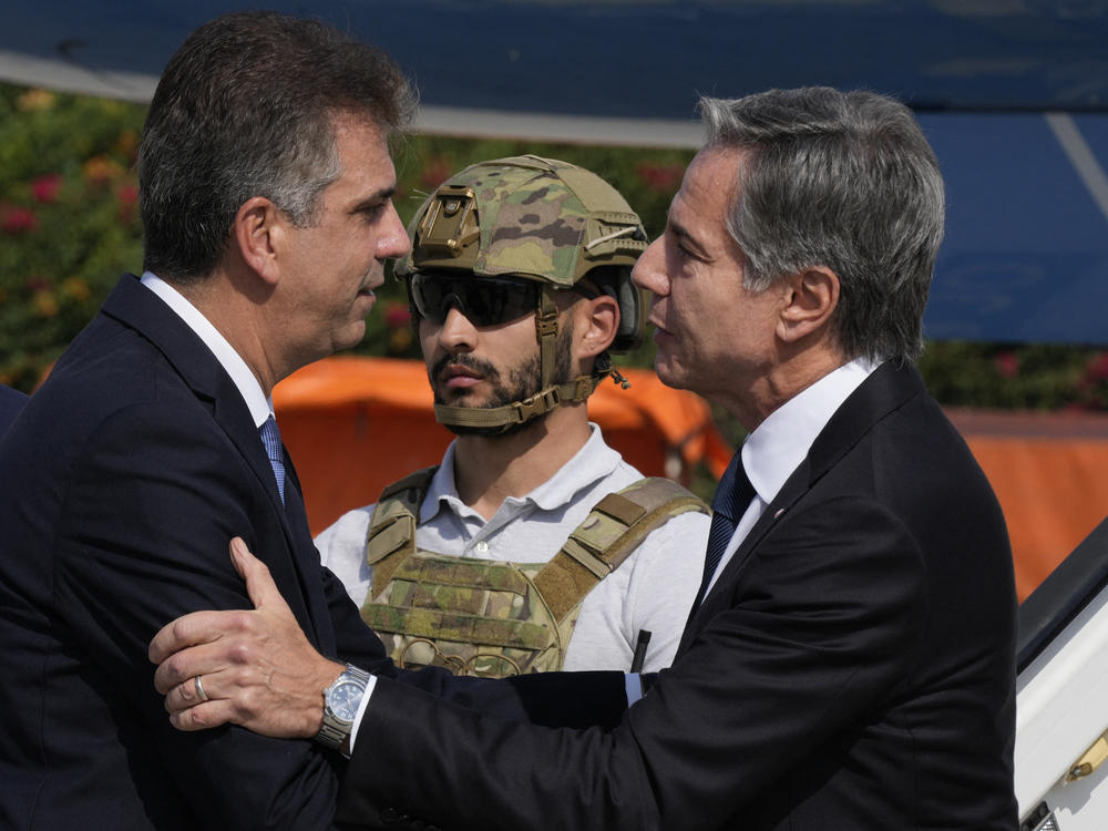 Blinken after arrival in Israel