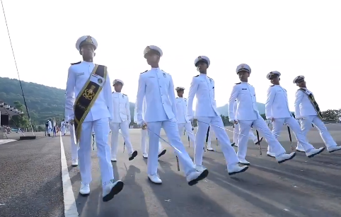 Indian Navy Perseonnal marching in Uniform