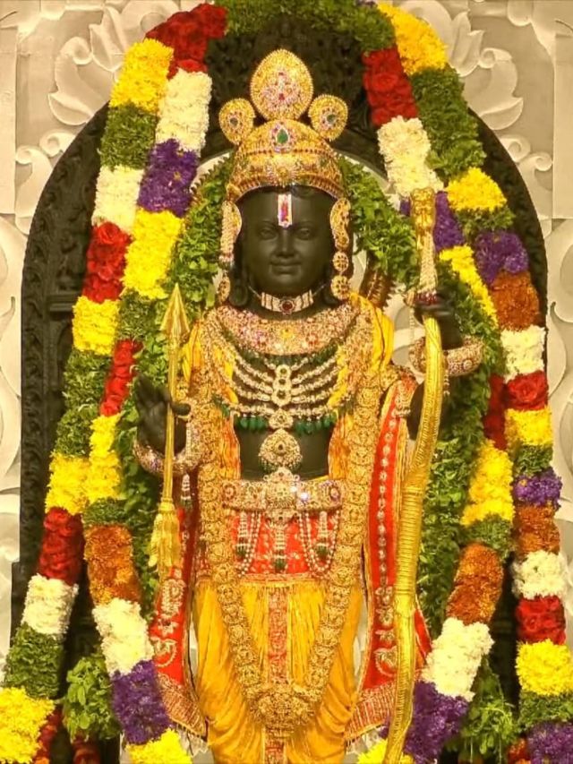 The idol of Lord Ram for which lakhs of people are have flooded Ajodhya and the temple.